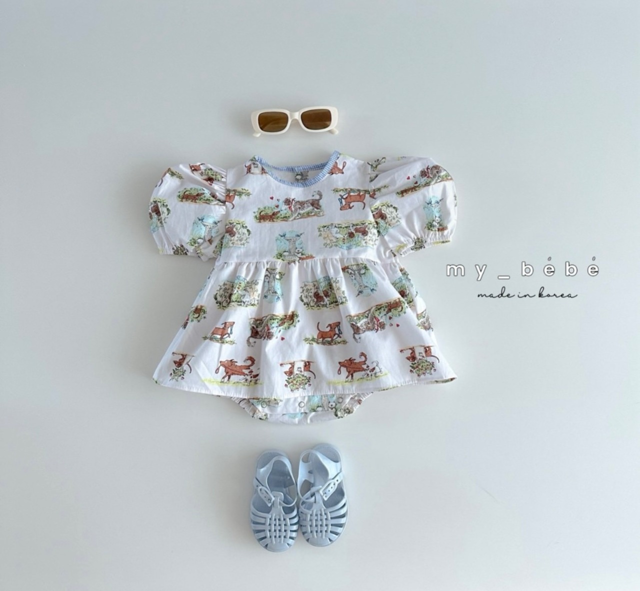 【my bebe】ビンテージドッグワンピーススーツ　70~80cm　240814 - 6