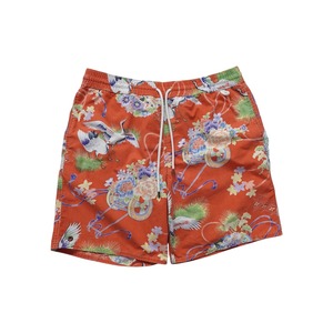 POLO RALPH LAUREN JAPANESE FLORAL CRANE SWIM SHORTS SIZE L (USED)
