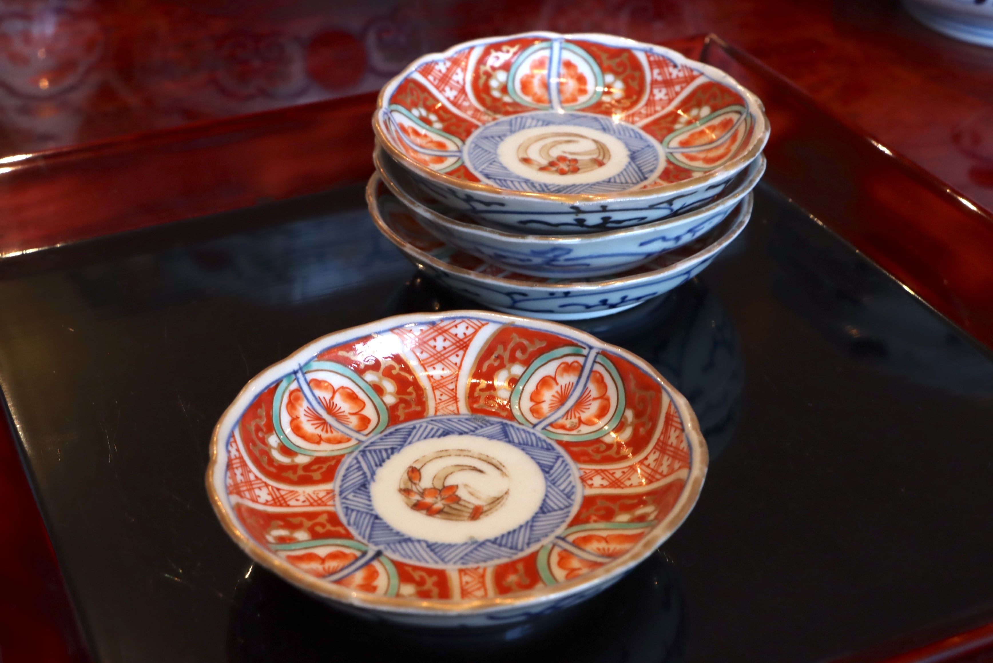 小皿 伊万里焼 色絵 花文 | (有)新原美術