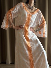 embroidered vintage kaftan dress-5302-7