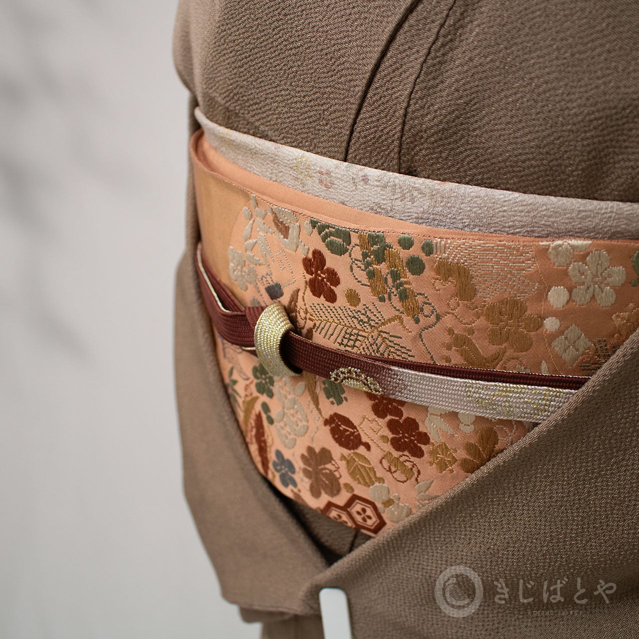 正絹 纁（そひ）色に宝尽くしの袋帯 | きじばとや