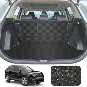 【人気】YORKNEIC 新型 RAV4 ラゲッジマット 50系 2019年〜現行対応 背もたれカバー付き 車種専用 シートバックカバー トランクマット カーゴマット バックマット 合成革材質 耐汚れ 防水 タイプA