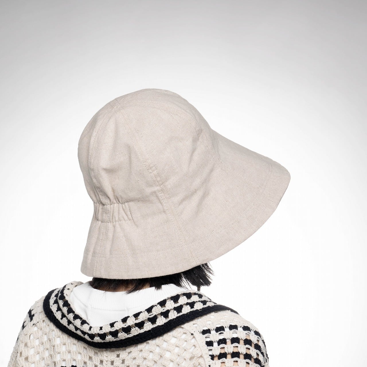 リネンコットン チューリップ ドローコード付き 洗濯機洗い可