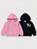 【 ueo / 予約 】Poodle hood zip-up