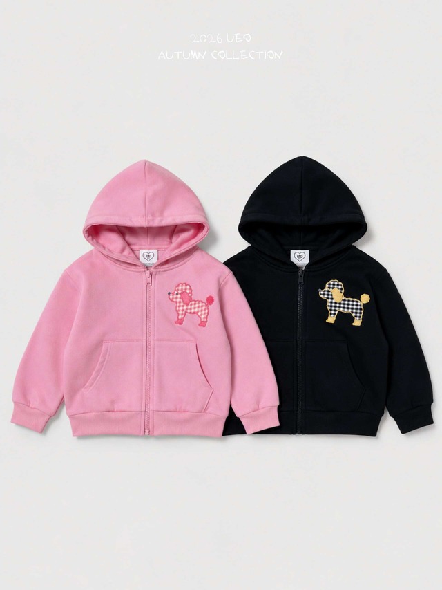 【 ueo / 予約 】Poodle hood zip-up