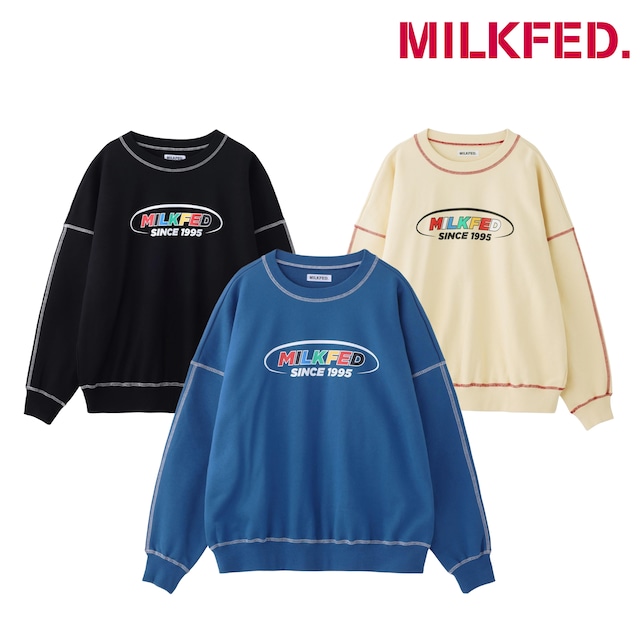 【MILKFED.】COLORFUL EMBROIDERY LOGO SWEAT TOP