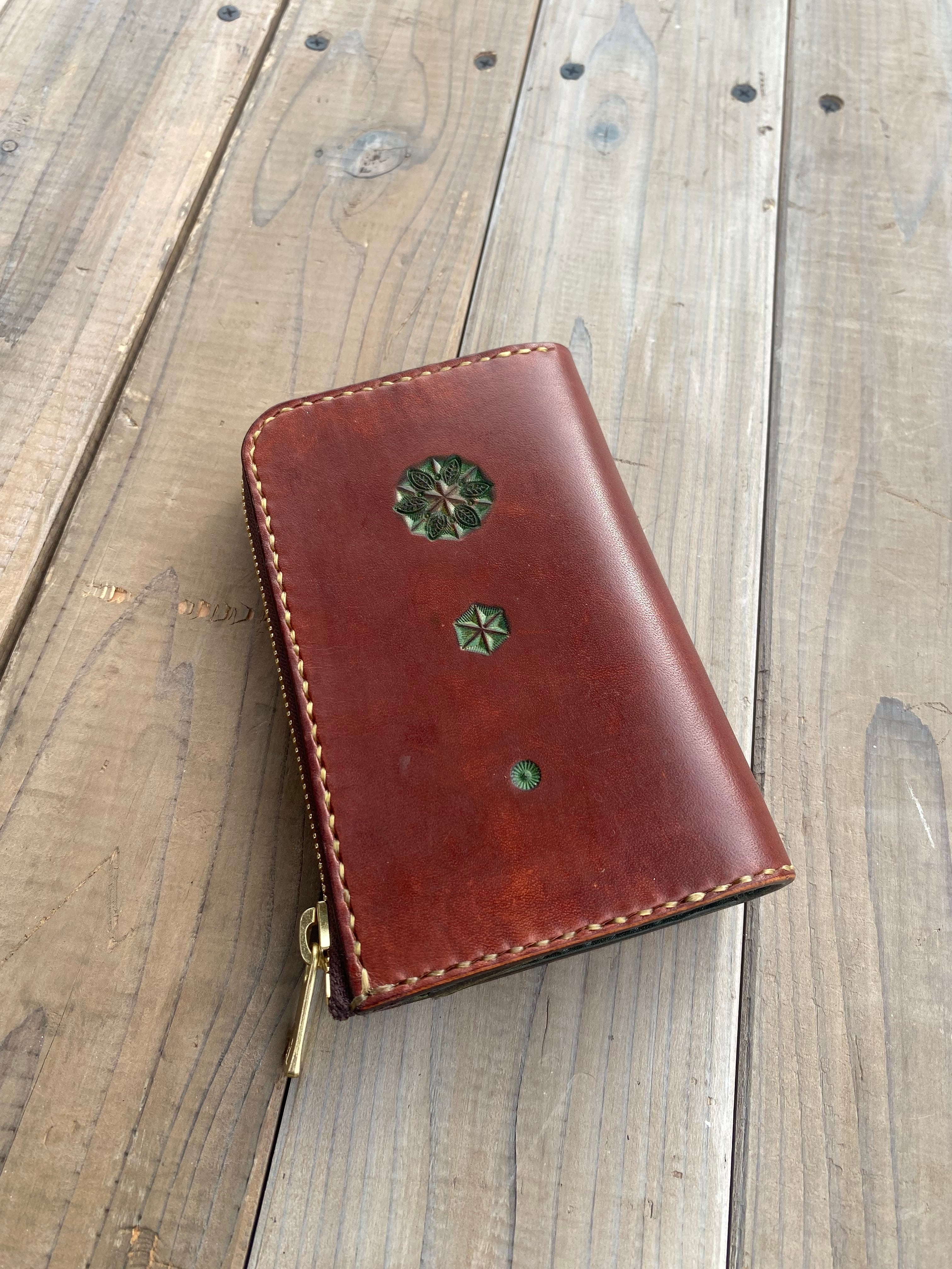 麻の葉369 Lジップミドルウォレット 現在受注制作品