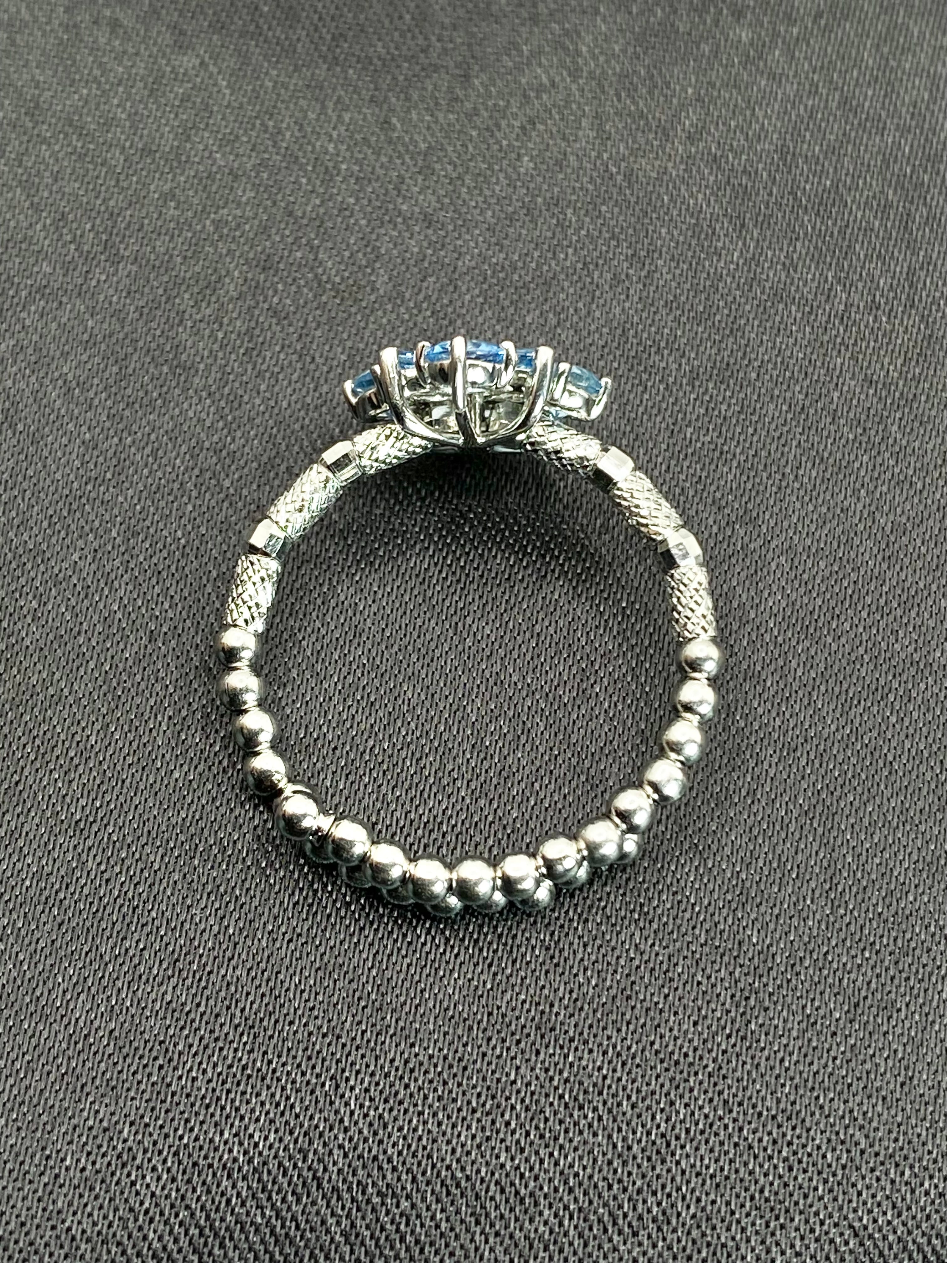 アクアマリン 計0.60ct Pt950 リング フリーサイズ（約12号