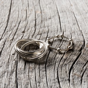 Silver 925 set rings / Coil ring