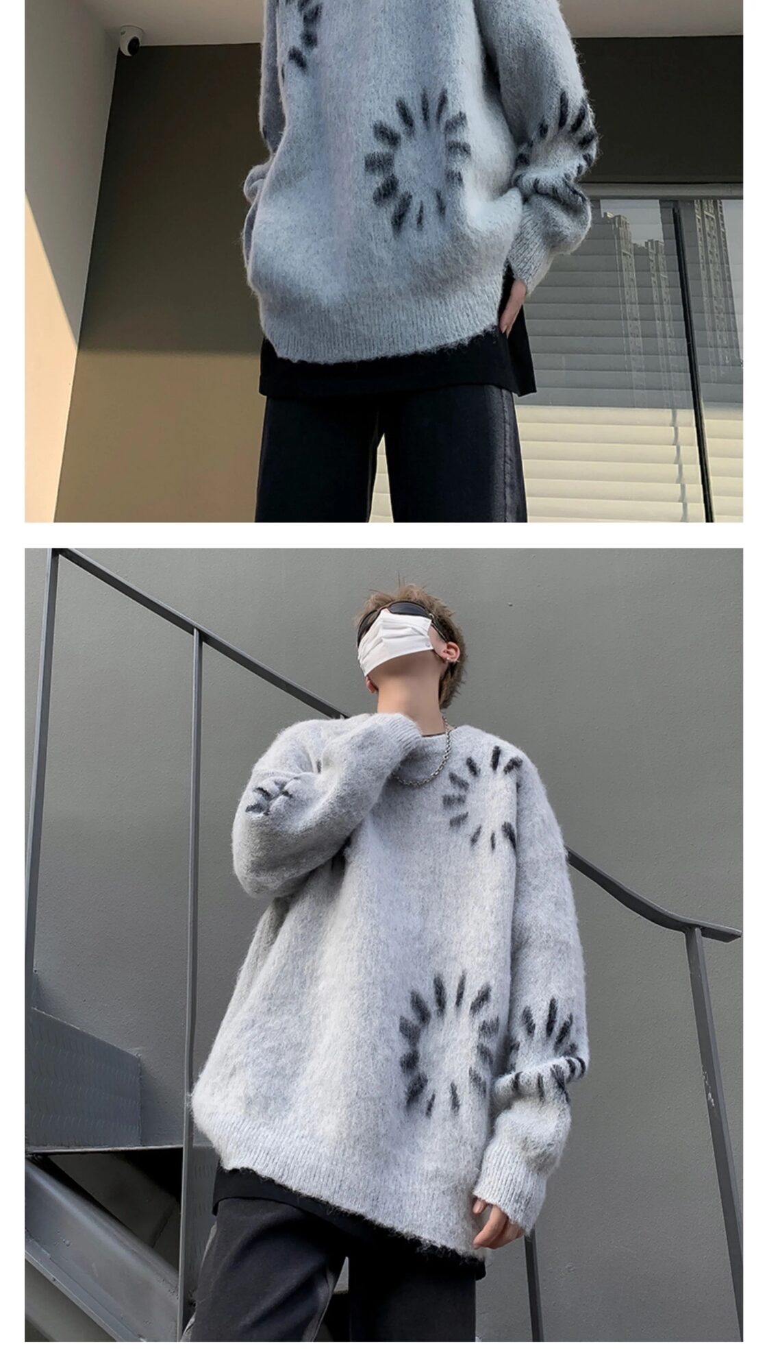 MIST メンズ デザイナーズニット おしゃれメンズ 秋冬 個性的 病み 