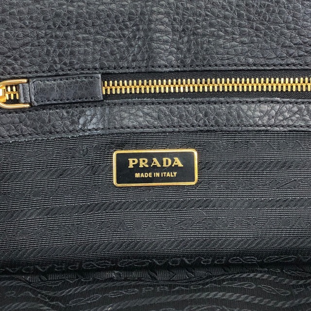 PRADA プラダ ハンドバッグ ブラック ロック レザー vintage ヴィンテージ オールド 7dwdcx