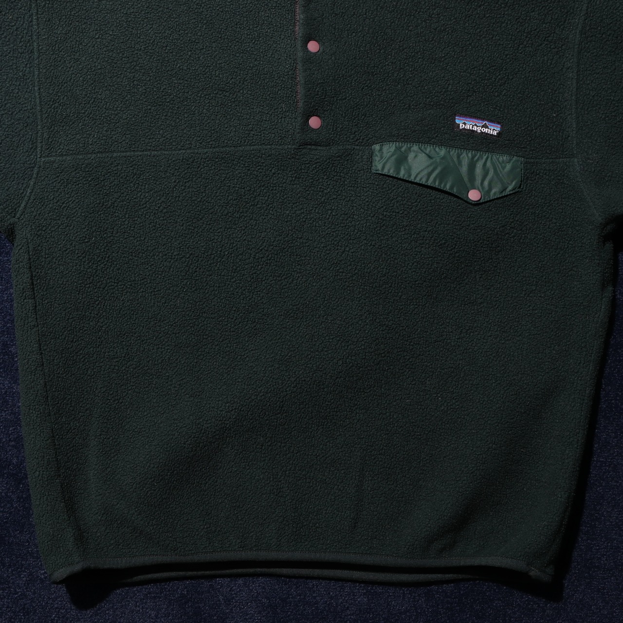 美品 L ハンターグリーン 97年 メキシコ製 緑 シンチラスナップT Patagonia パタゴニア フリース