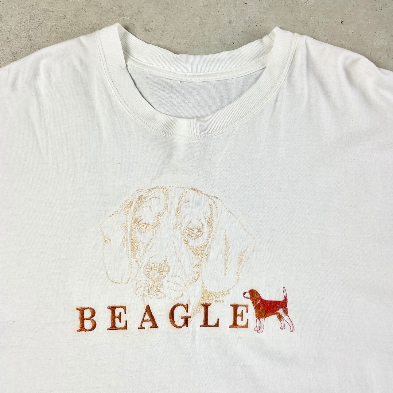 90年代〜 BEAGLE ビーグル アニマル 刺繍 Tシャツ メンズ2XL相当 古着 