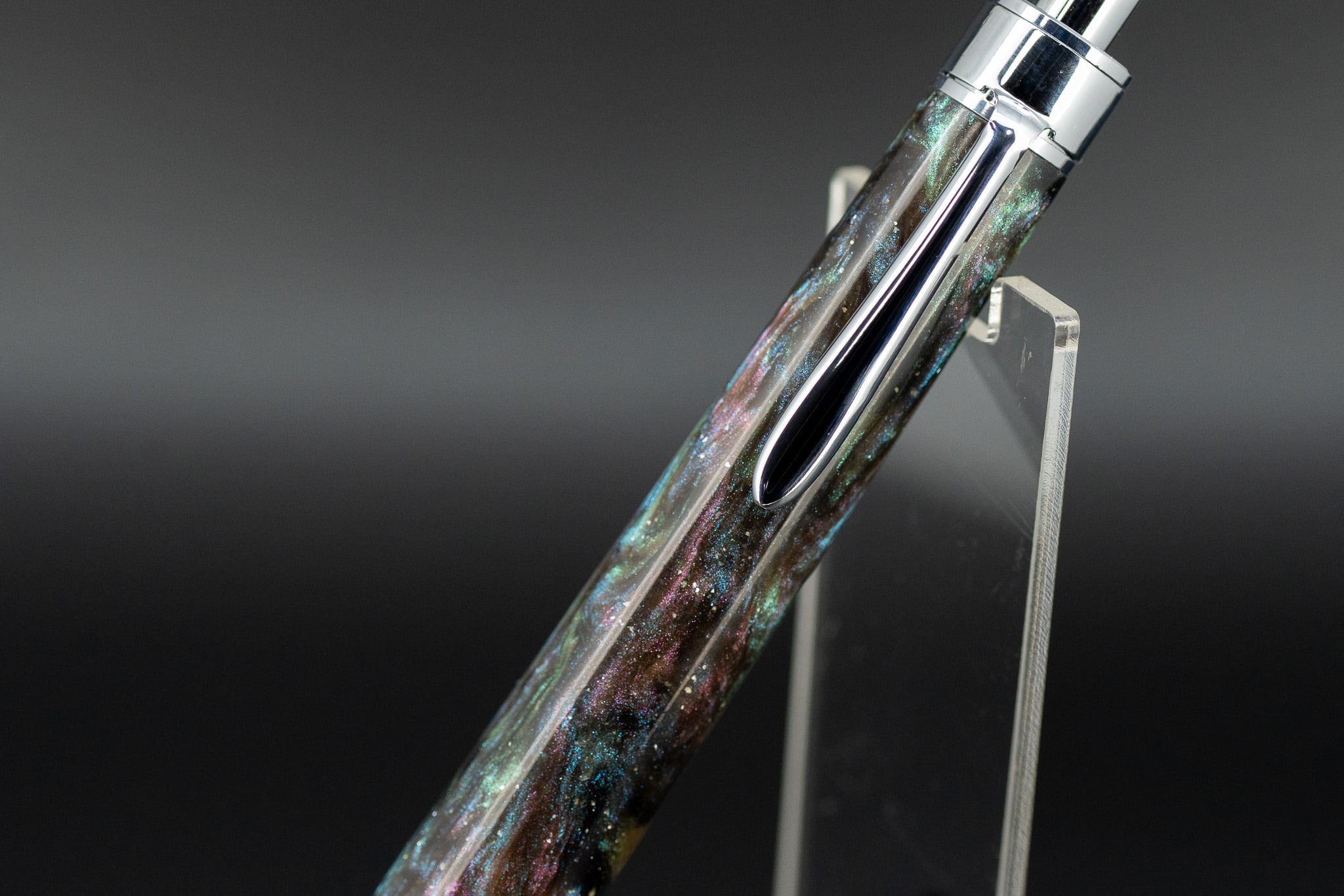 創造性と透明美】 レジン silver BP | 木軸ペン工房 金杢犀