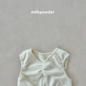 ミルクパウダー / milkpowder / ソムソムフリースベスト / 韓国子供服 / キッズ / 26winter〖取寄〗*XS~JS*