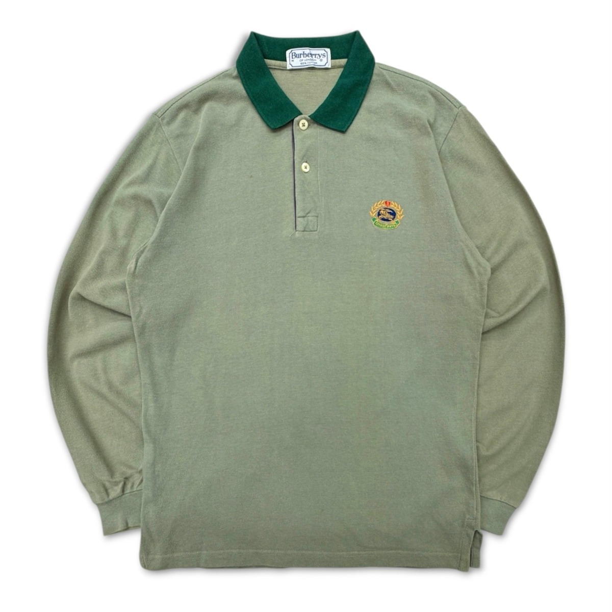 BURBERRYS】long sleeve polo shirt バーバリー 古着 ポロシャツ | no 