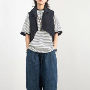 Stand collar vest M14492