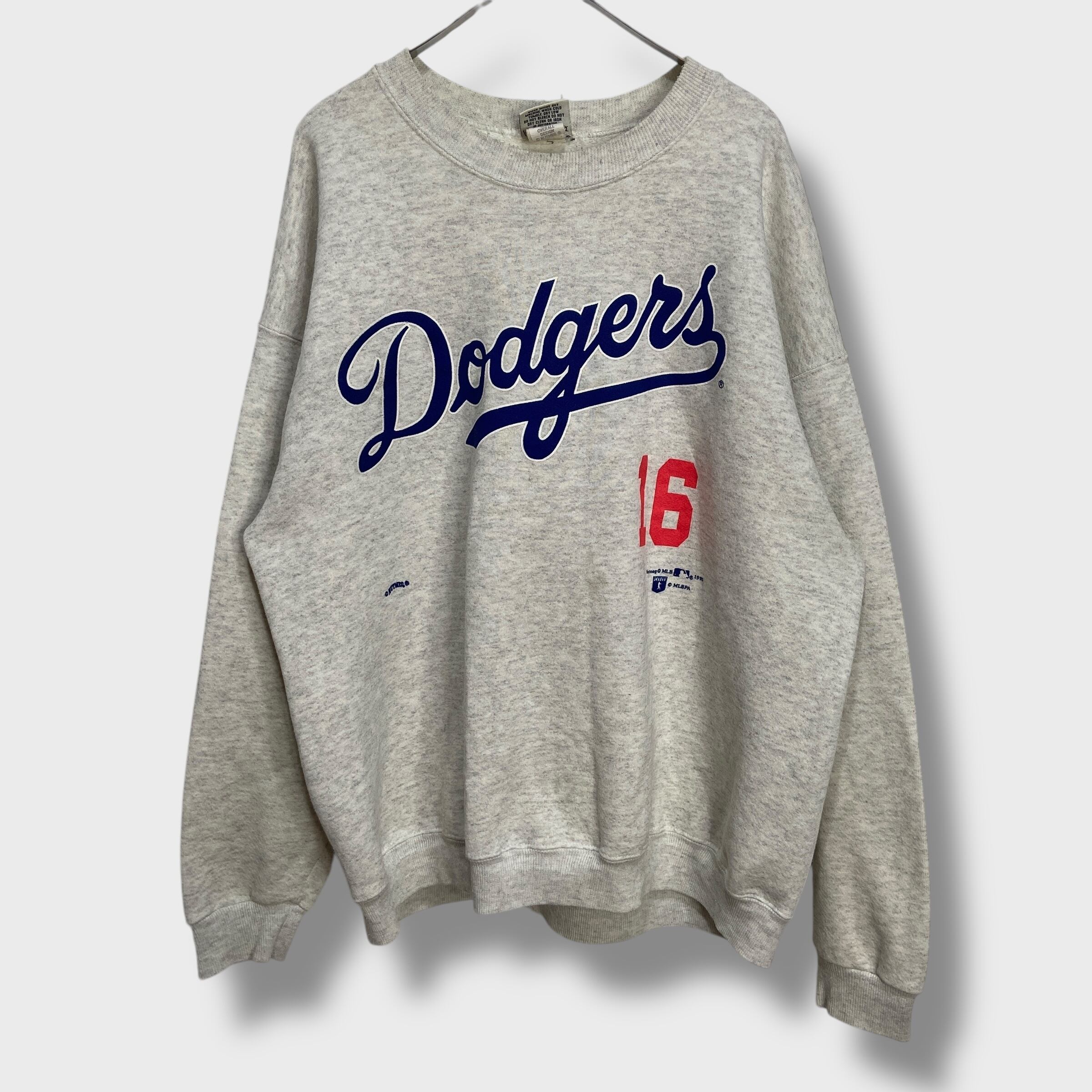 90s USA製 MLB ドジャース 野茂英雄 両面プリントスウェット L | 古着