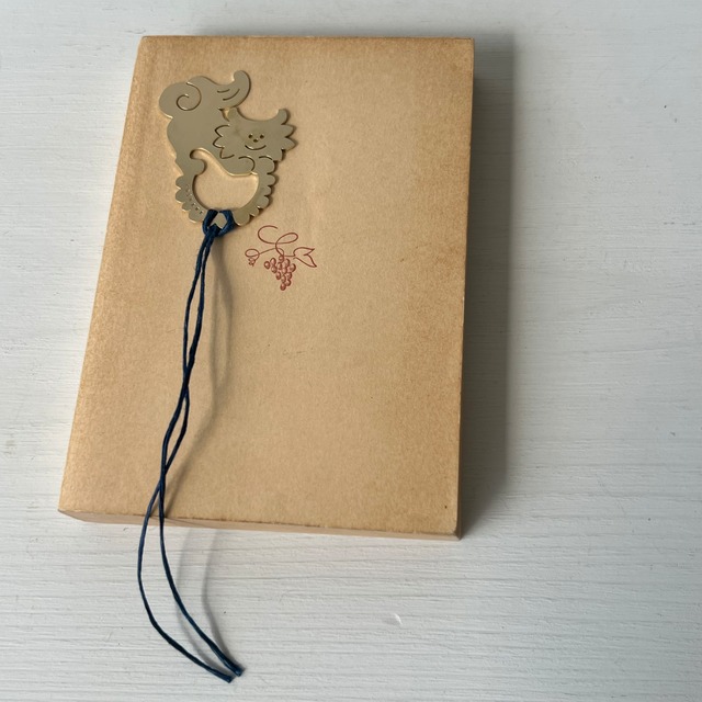 真鍮ブックマーク(しおり) おしりトントンしてほシーサー　おんなのこ/おとこのこ