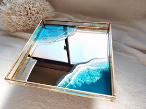 200.オーシャンレジンアート ミラートレイ