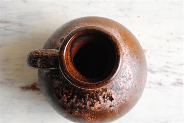 西ドイツ製 ヴィンテージ Ruscha KERAMIK Fat Lava 陶器の花瓶 西ドイツ製 ヴィンテージ Ruscha KERAMIK Fat Lava 陶器の花瓶