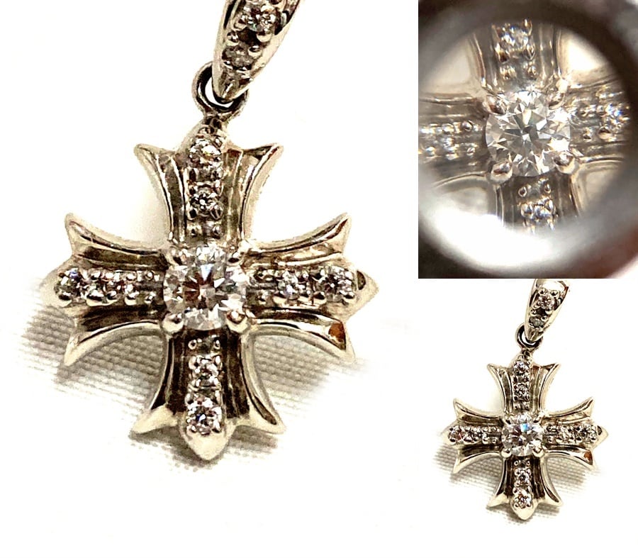 0.07ｃｔ パヴェダイヤ ラウンドデザイン ペンダントトップ金具 　K18 ゴールド　[n6]