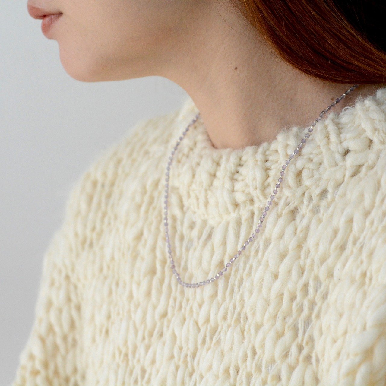 rhythmネックレス　パープル（S）