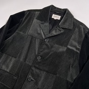 DOLCE ELEGANTE ドルチェ チェック ベロア調 4B ジャケット コート サイズ 46 /メンズ/日本製/ワールド