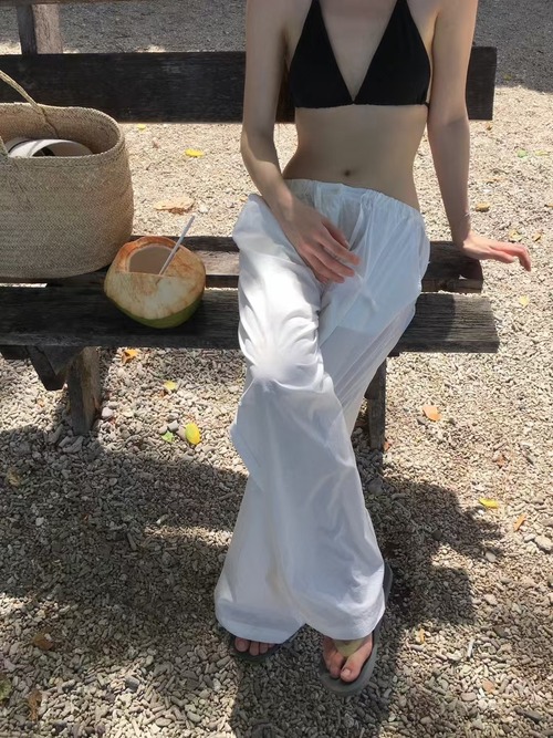 (vegetable) paper cotton pants / 3color