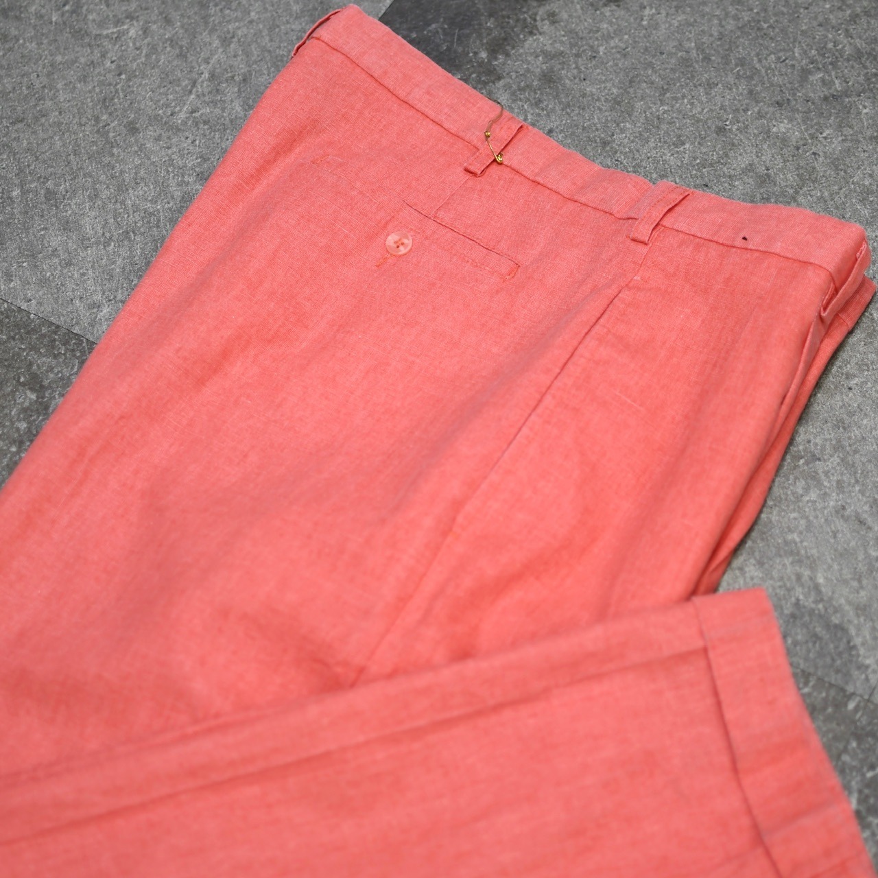 TRUST linen × rayon wide color slacks