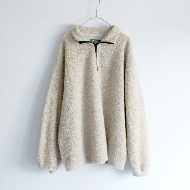 natural color fleece half zip_PO