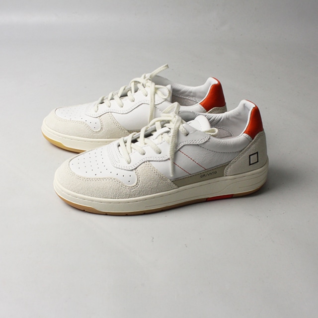 D.A.T.E デイト ローカットスニーカー COURT2.0 VINTAGE CALF WHITE-CORAL C2-VC-HR 2024春夏新作 [送料無料]