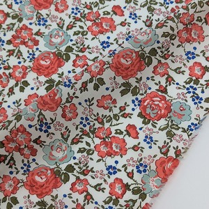 ◆輸入　リバティ　LIBERTY　タナローン　Felicite Red＆Light Blue　フェリシテ　レッド＆ライトブルー　約130×50cm