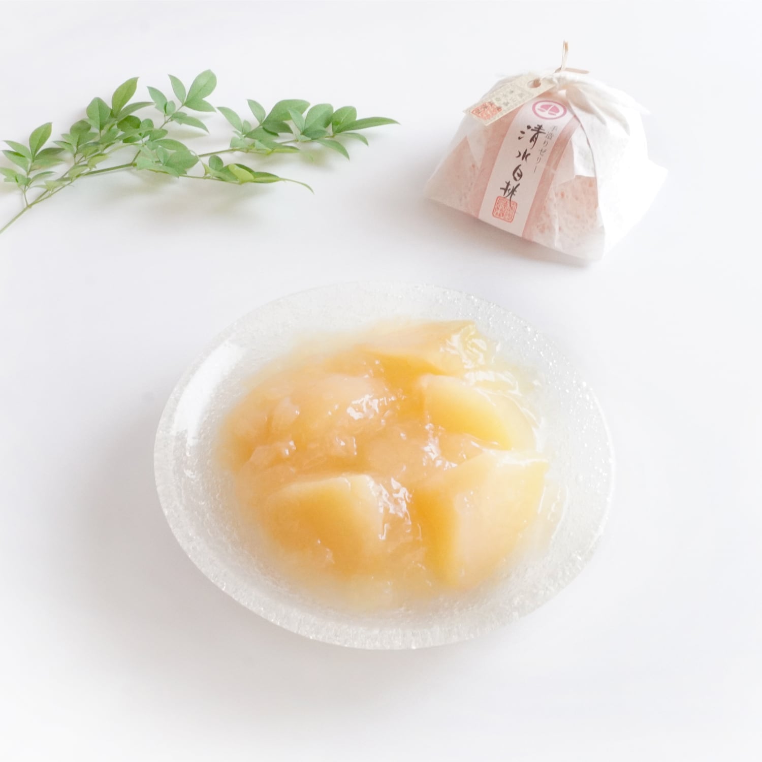 手造りゼリー「白桃揃」６個セット（白桃３種×各2個）※風呂敷無し
