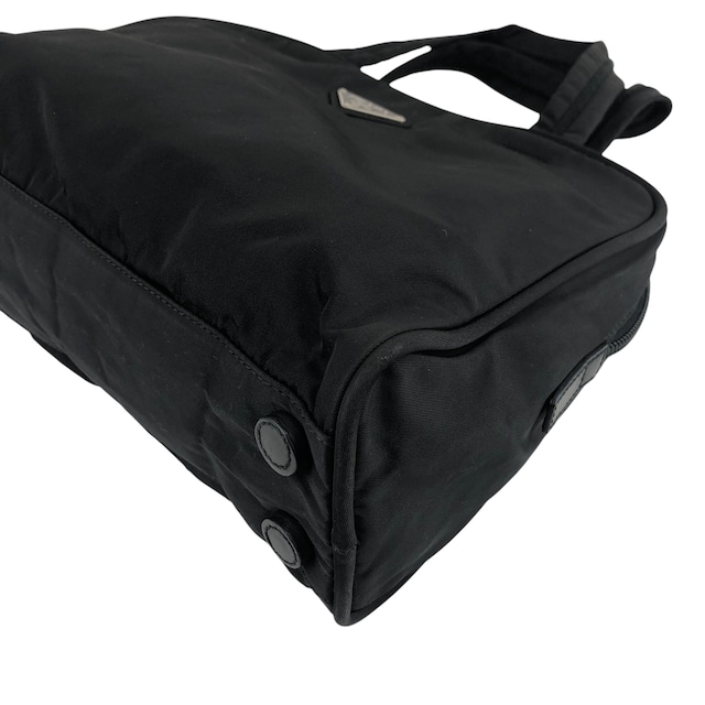 PRADA プラダ ハンドバッグ ブラック トライアングルロゴ ナイロン ミニボストン vintage ヴィンテージ オールド vkstir