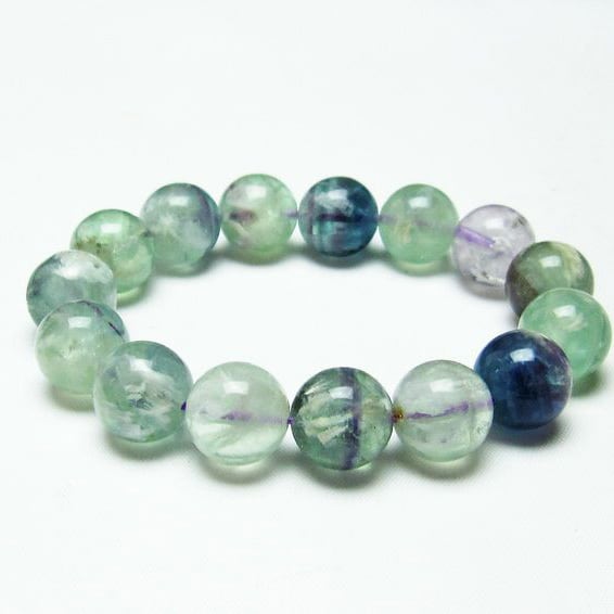 エンジェルフェザー フローライト ブレスレット 14mm 一点物 111-22919