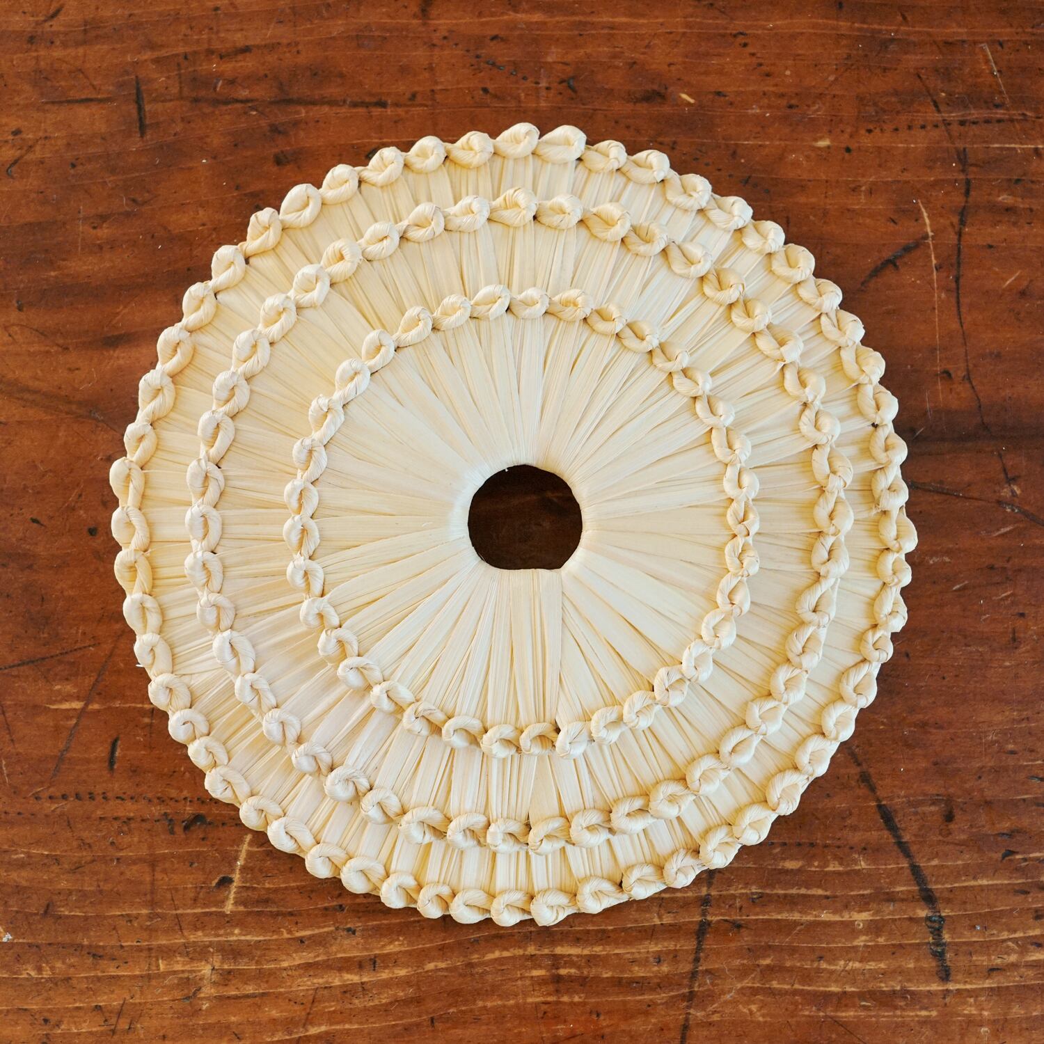 深江菅細工 小丸（大） 鍋敷き【大阪府】【伝統工芸品】【民藝品