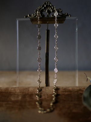 【FN-10】K18 フィリグリーネックレス フランスアンティーク アンティークネックレス