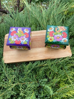 ペトリキフカ・ジュエリーボックス 9cm（ホメンコ）