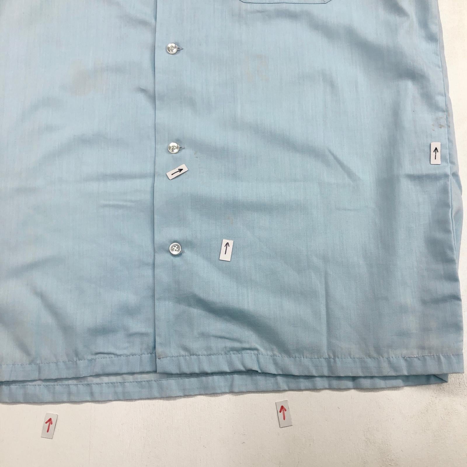 HILTON ヒルトン 70年代 USA製 PERMANENT PRESSタグ 胸刺繍 プリント
