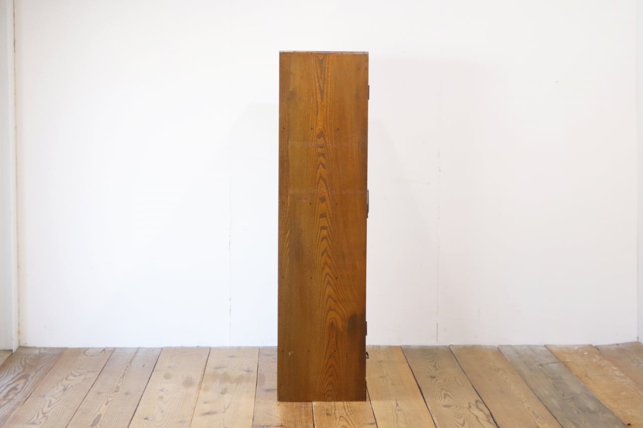 レトロ キャビネット 戸棚 本箱 収納 ラック 引き出し 抽斗 2杯 木製