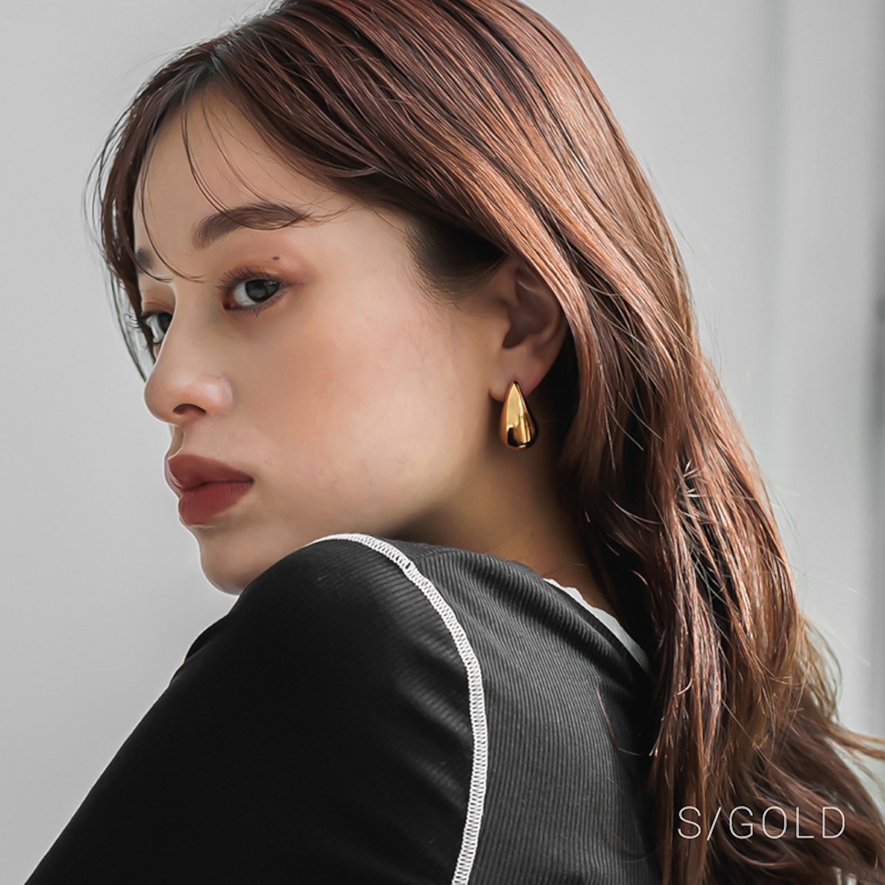 【ネコポス便】デザインリニューアル★金属アレルギー対応　ドロップデザインピアス 2201