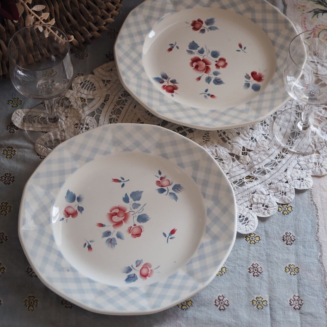 【2枚組】ディゴワン・サルグミンヌ「バスティア」デセール皿 1922 - 1965年