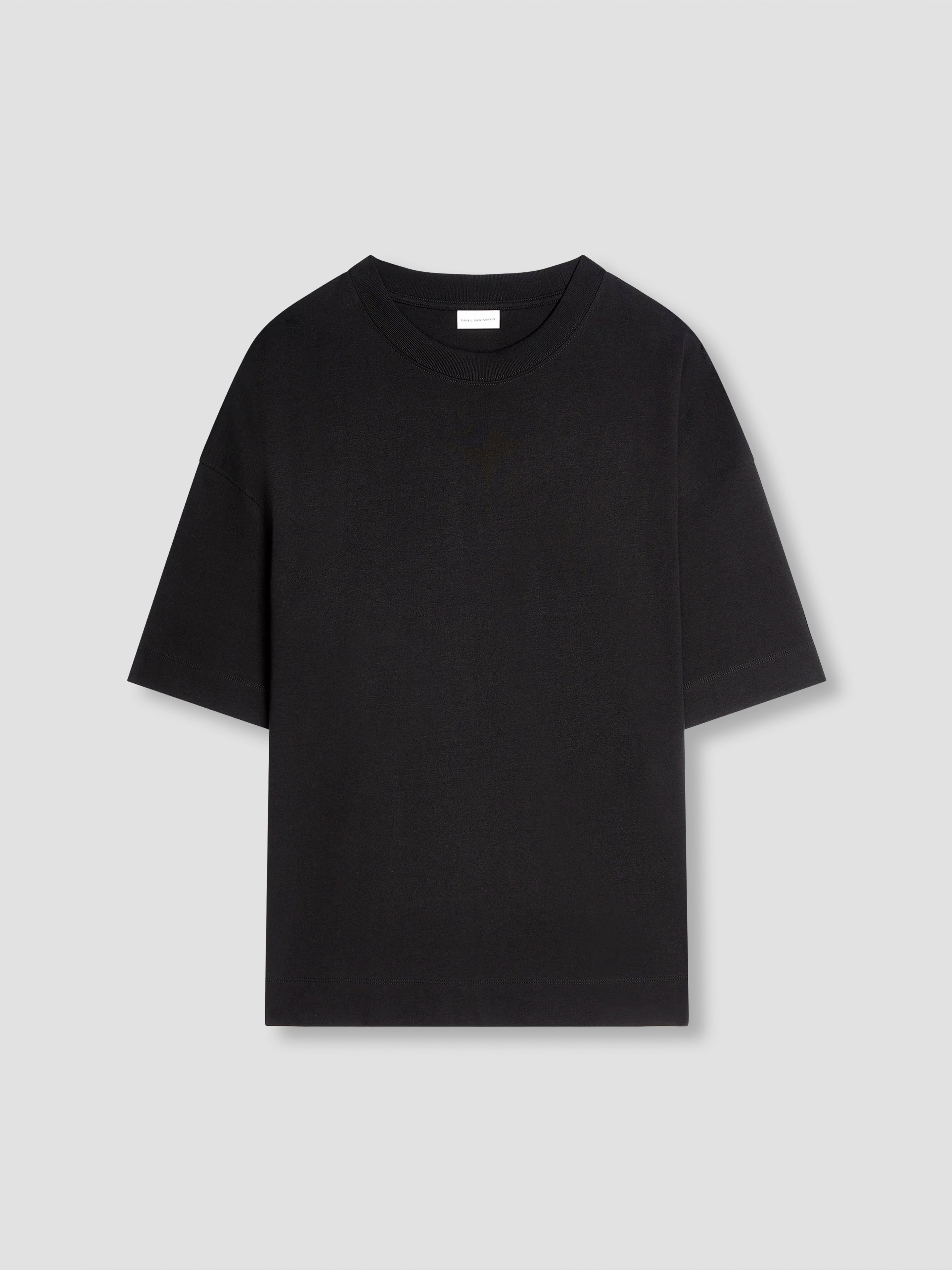 DRIES VAN NOTEN OVERSIZED T-SHIRT Lサイズ Dries Van Noten: ブラック オーバーサイズ Tシャツ | SSENSE 日本