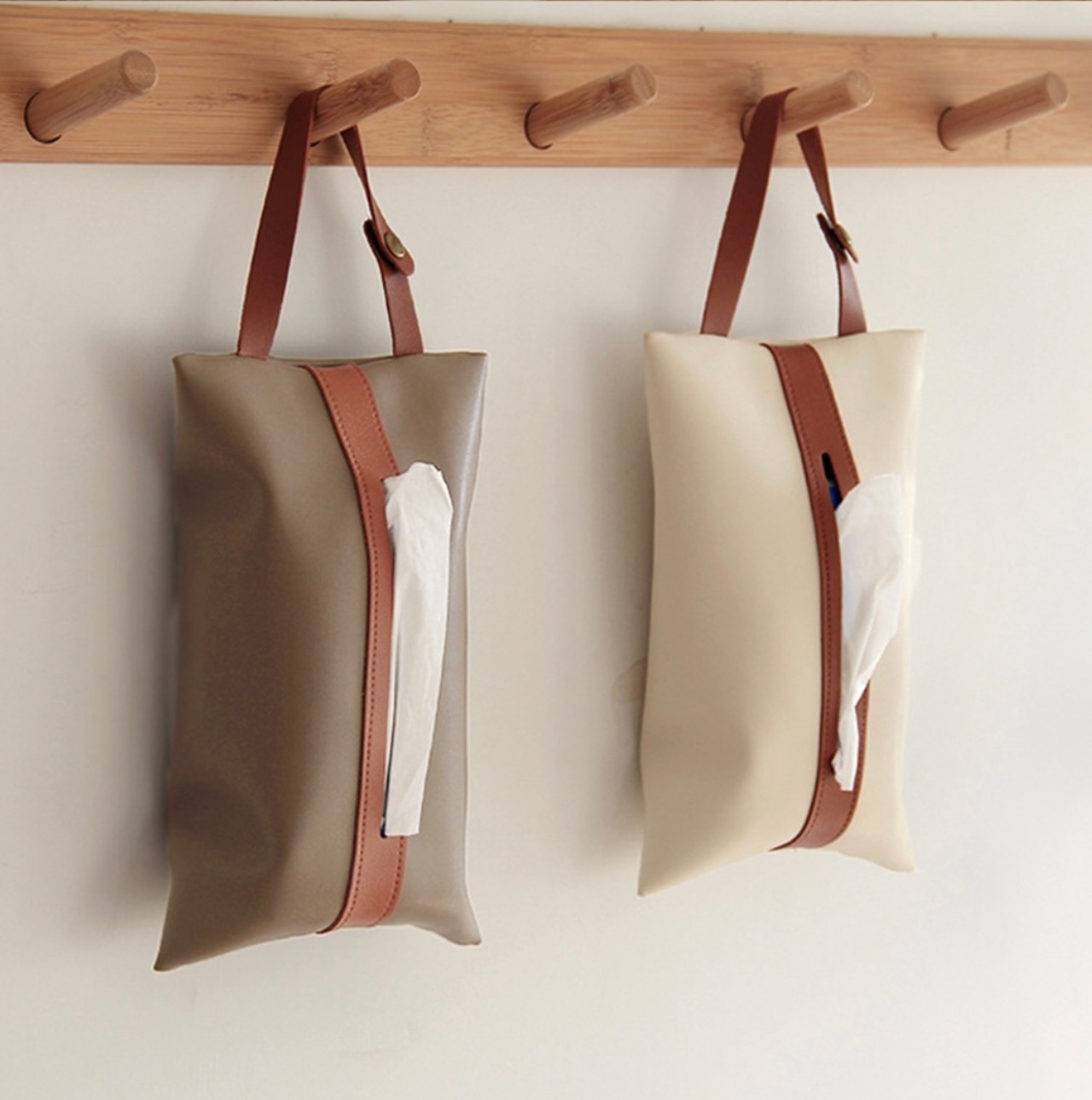 バイカラーティッシュケース