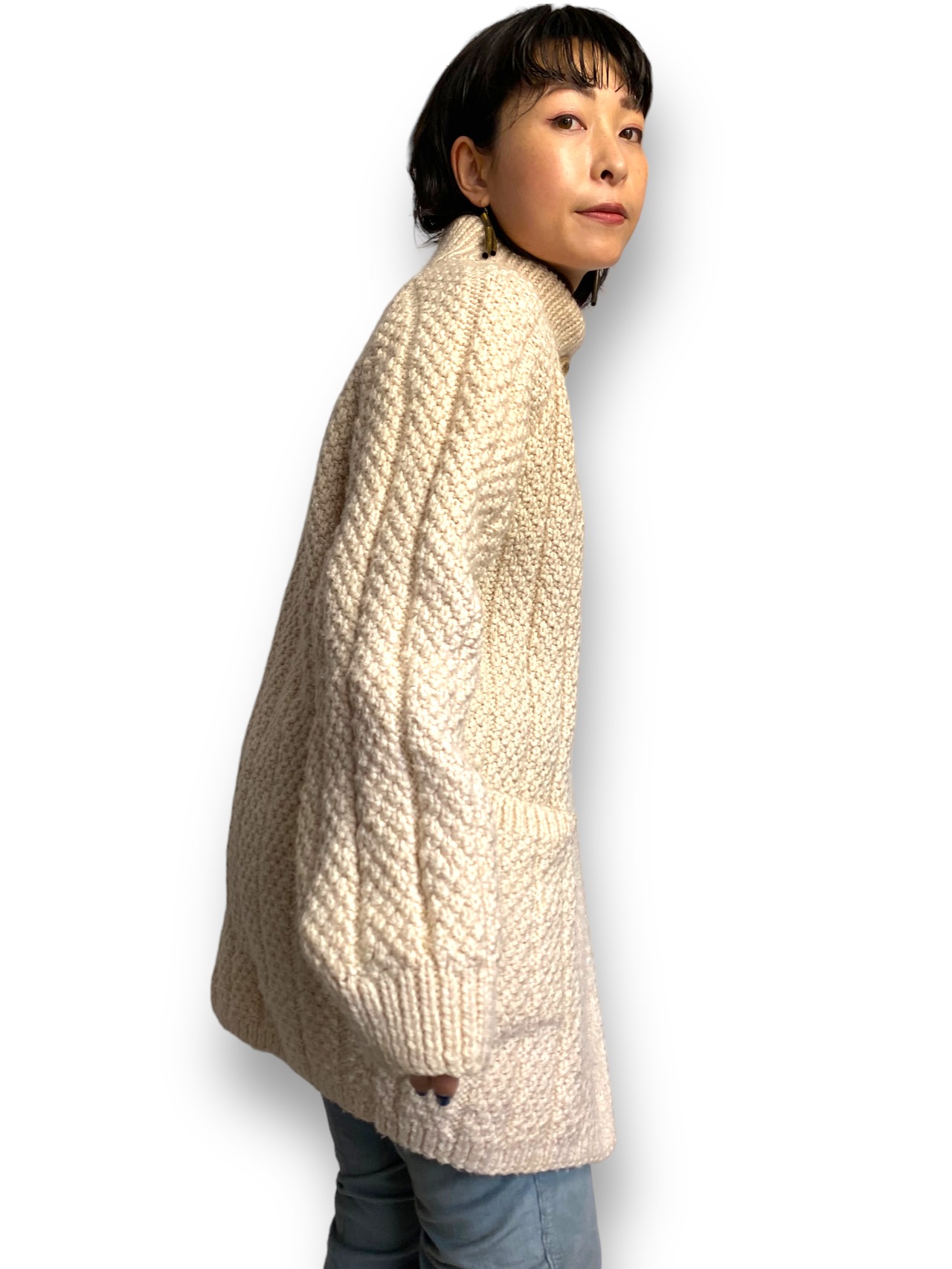 Heavy knit cardigan