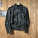 40s ドイツ製 ダブルライダース レザージャケット ブラック ユーロ M ヴィンテージ ホースハイド 本革 モーターサイクルジャケット 50s