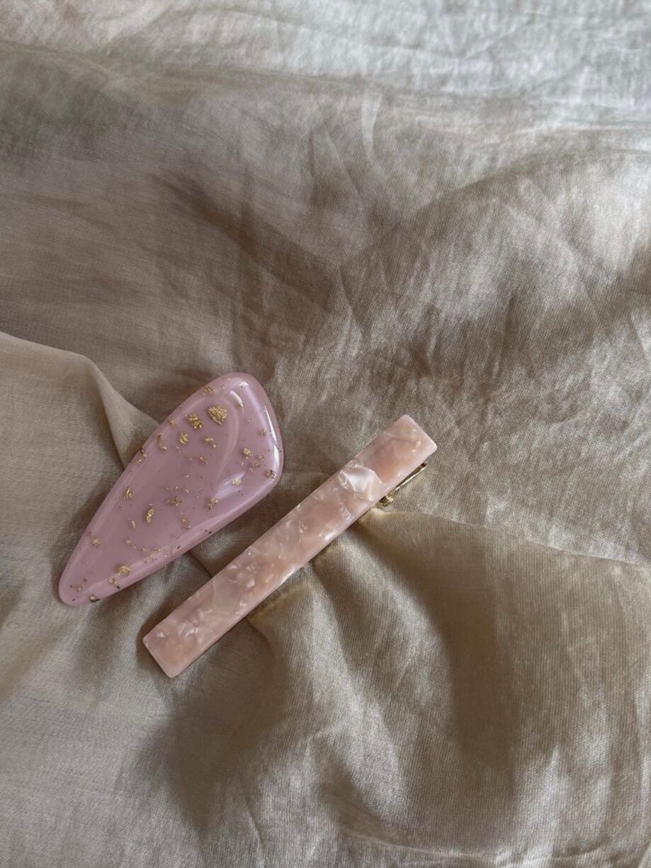 【即納商品】marble hair pin set