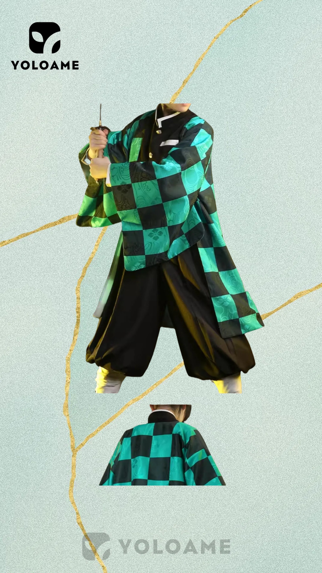 三分妄想 鬼滅の刃 かまど たんじろう 竈門 炭治郎コスプレ衣装