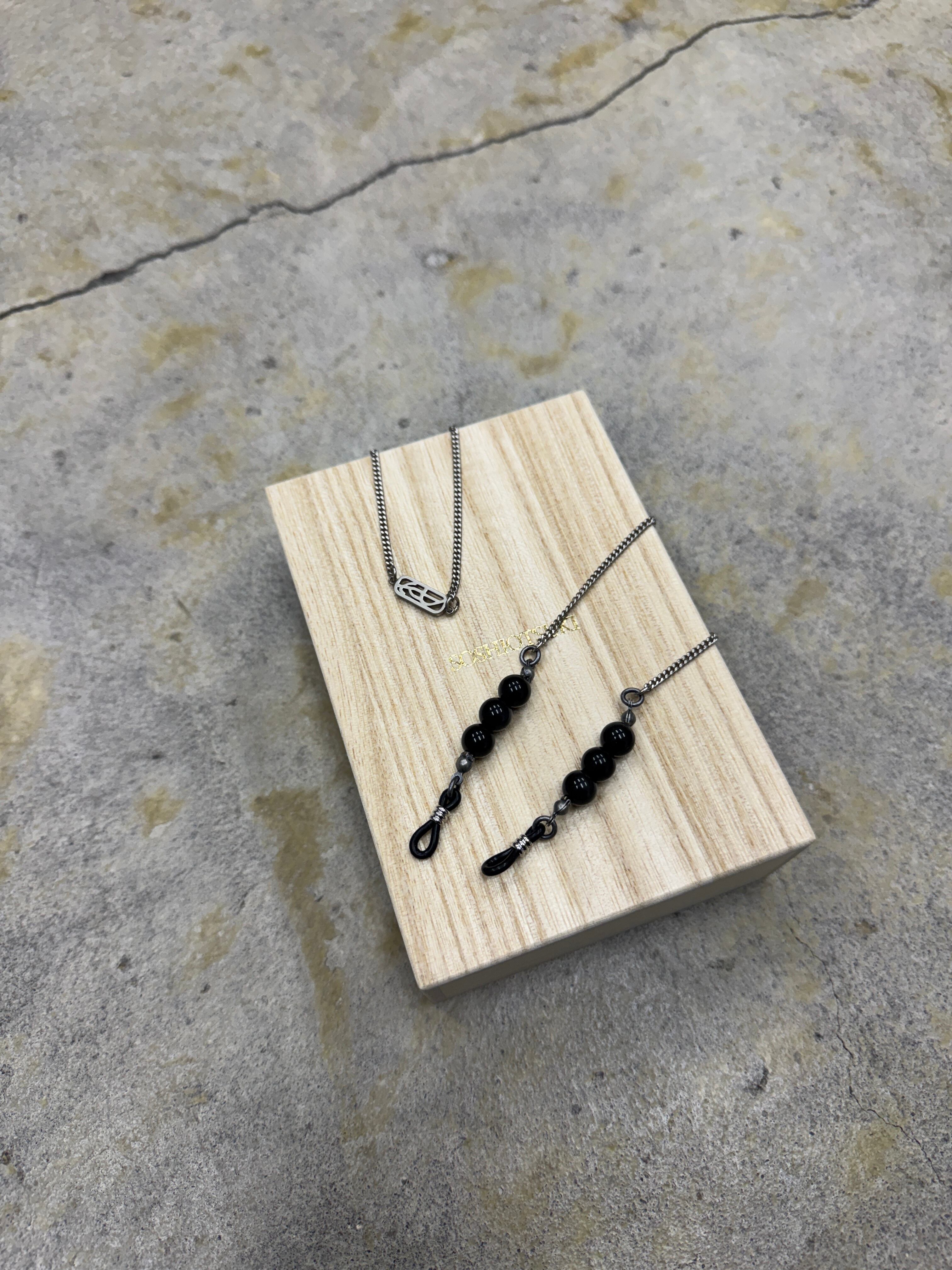 SOSHIOTSUKI | GLASS CHAIN | BLACK/SILVER | HOWDAY